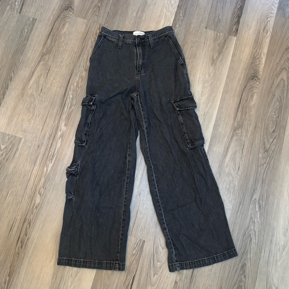 Denim cargo pants